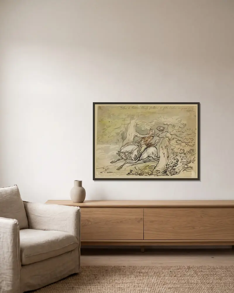 Hur man fäller träd på sin egen tomt av Thomas Rowlandson inramad på en vägg