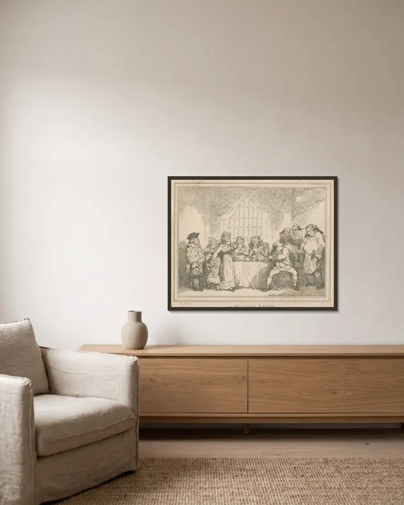 Czy to twoja wesz?, Thomas Rowlandson w ramie na ścianie