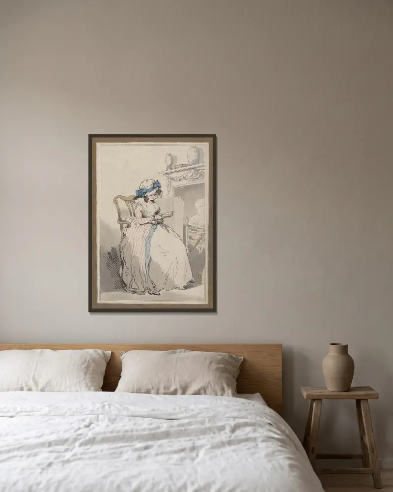Le neglige von Thomas Rowlandson gerahmt an einer Wand