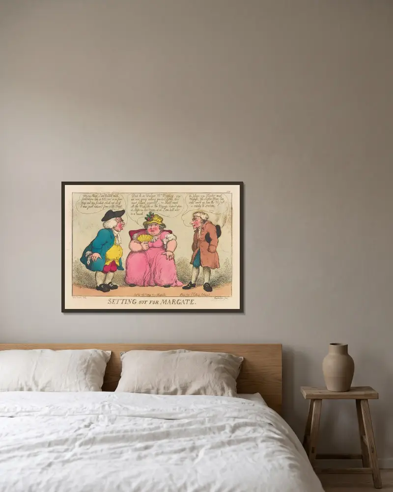Setting out for Margate, Thomas Rowlandson w ramie na ścianie
