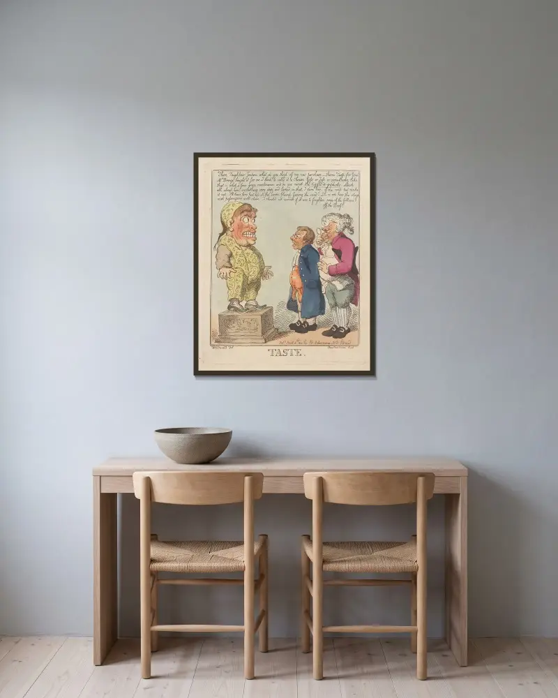 Taste von Thomas Rowlandson gerahmt an einer Wand