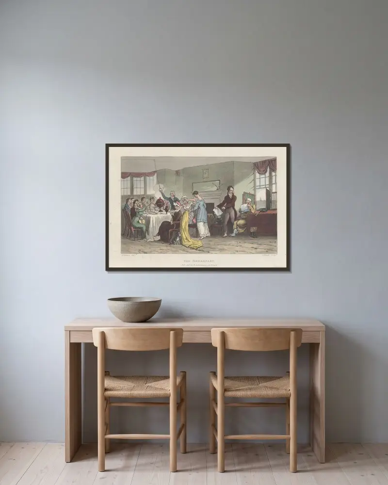 The Breakfast, Thomas Rowlandson w ramie na ścianie