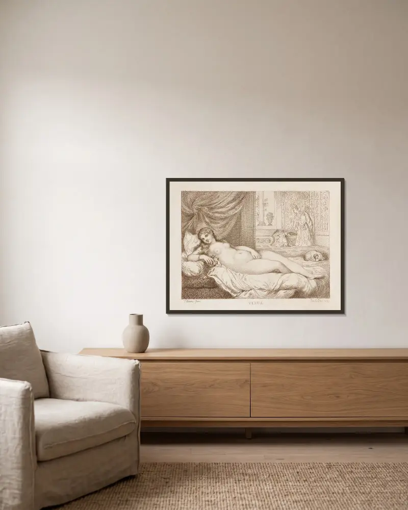 Venus, Thomas Rowlandson w ramie na ścianie