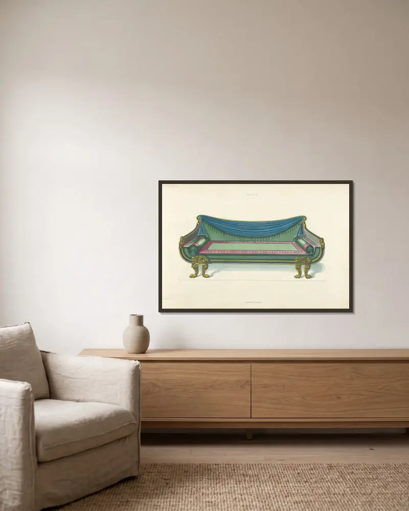 Sofa 2, Thomas Sheraton v rámu na stěně