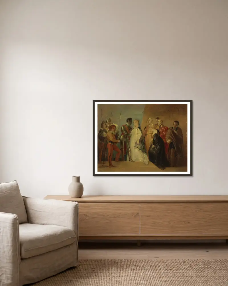 The Return of Othello, ‘Othello,’ Act II, Scene II av Thomas Stothard inramad på en vägg