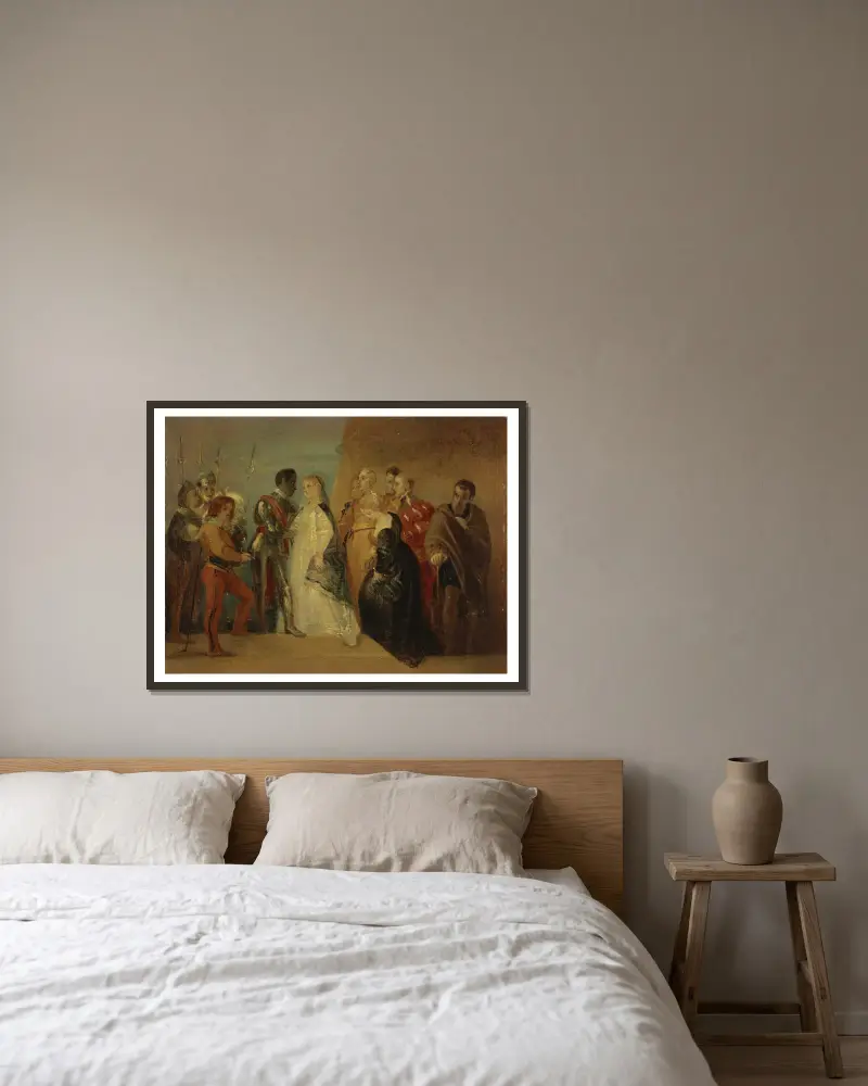 The Return of Othello, ‘Othello,’ Act II, Scene II av Thomas Stothard inramad på en vägg