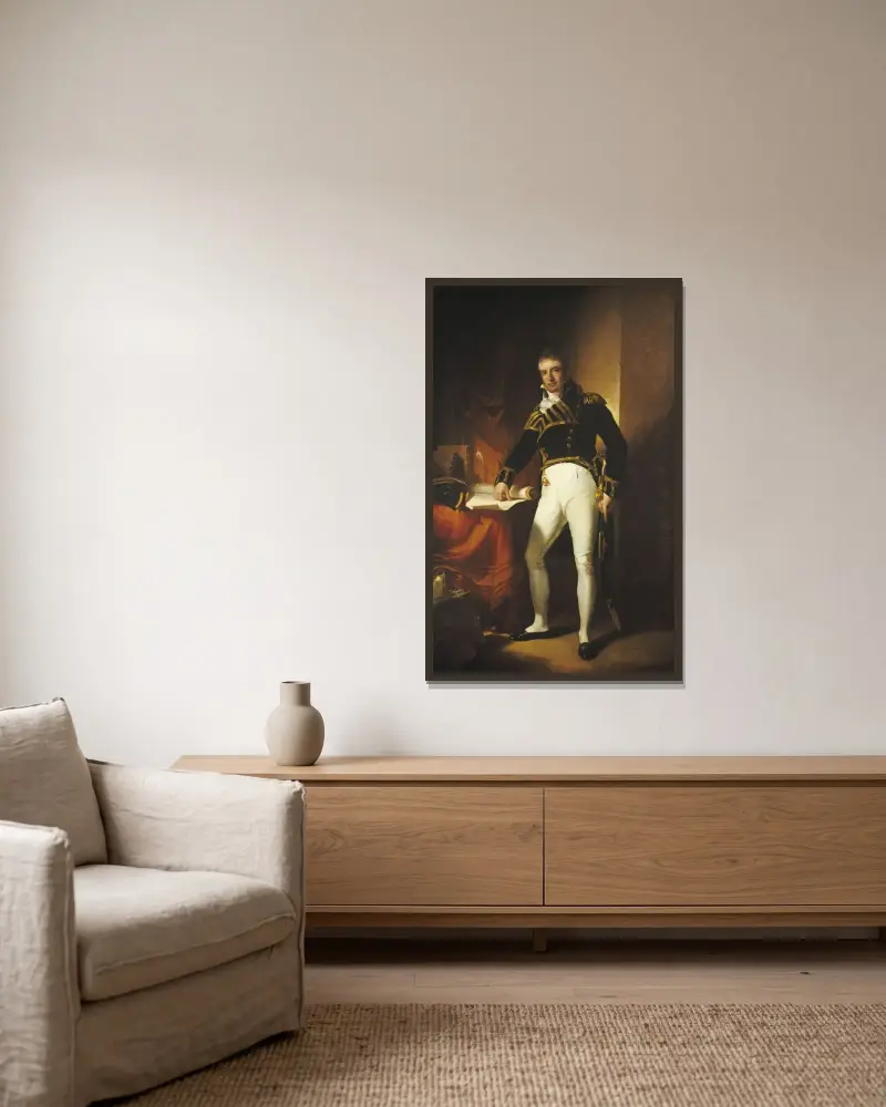 Captain Charles Stewart von Thomas Sully gerahmt an einer Wand