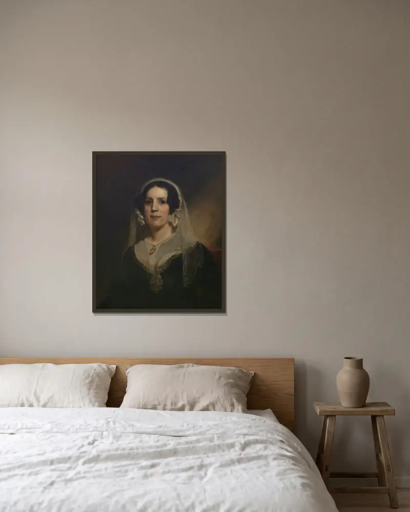 Catherine Fuller Potter, (Mrs. John Potter) av Thomas Sully inramad på en vägg