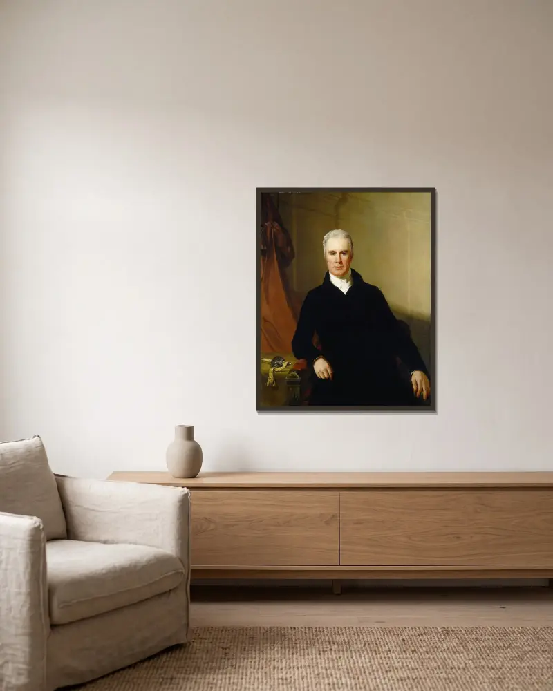 Charles Carnan Ridgely av Thomas Sully inramad på en vägg