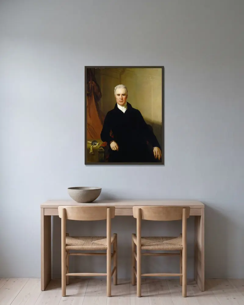 Charles Carnan Ridgely av Thomas Sully inramad på en vägg