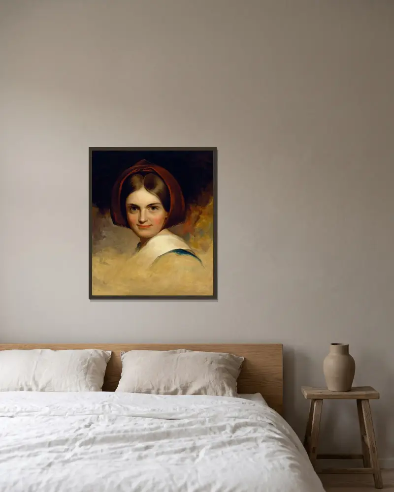 Charlotte Cushman av Thomas Sully inramad på en vägg