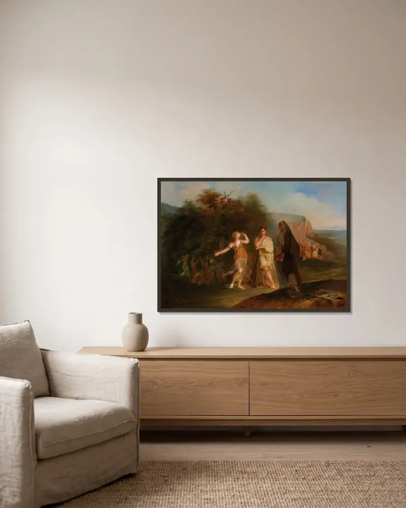 Herkules val av Thomas Sully inramad på en vägg
