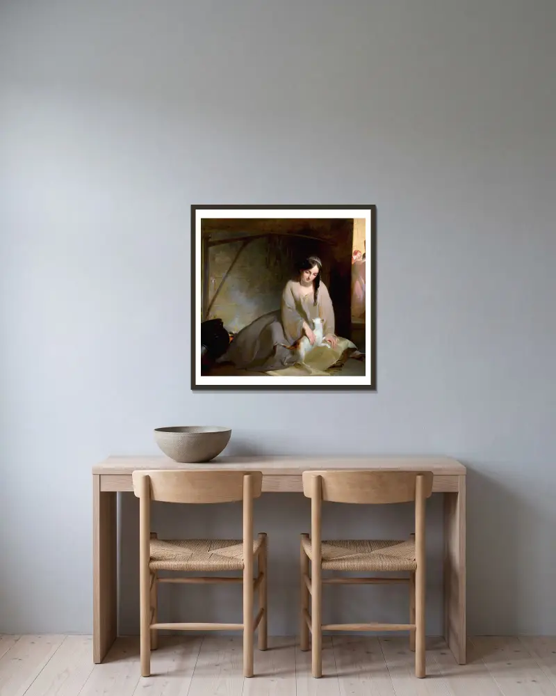 Popelka u kuchyňského ohně, Thomas Sully v rámu na stěně