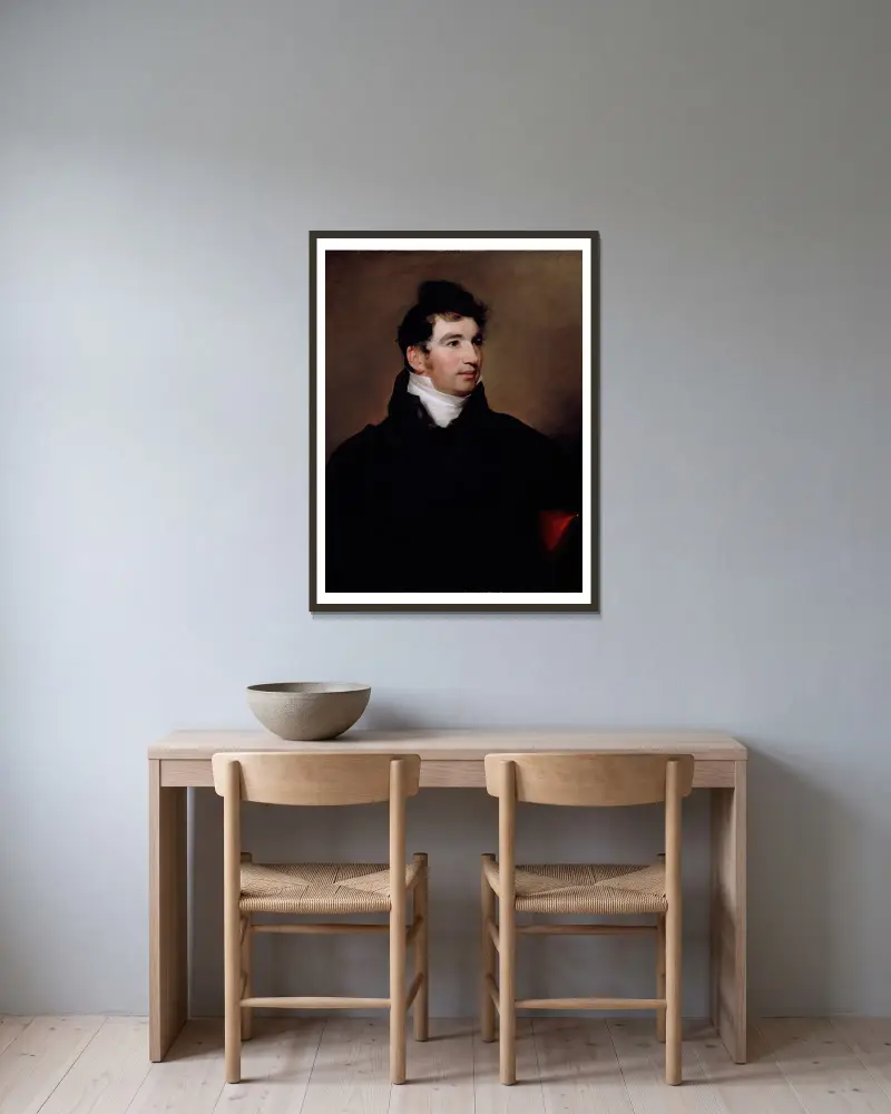 Dr. Edward Hudson von Thomas Sully gerahmt an einer Wand