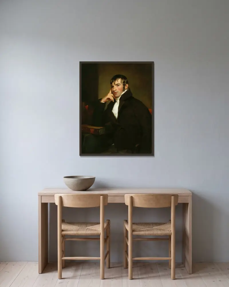 Dr. Joseph Klapp av Thomas Sully inramad på en vägg