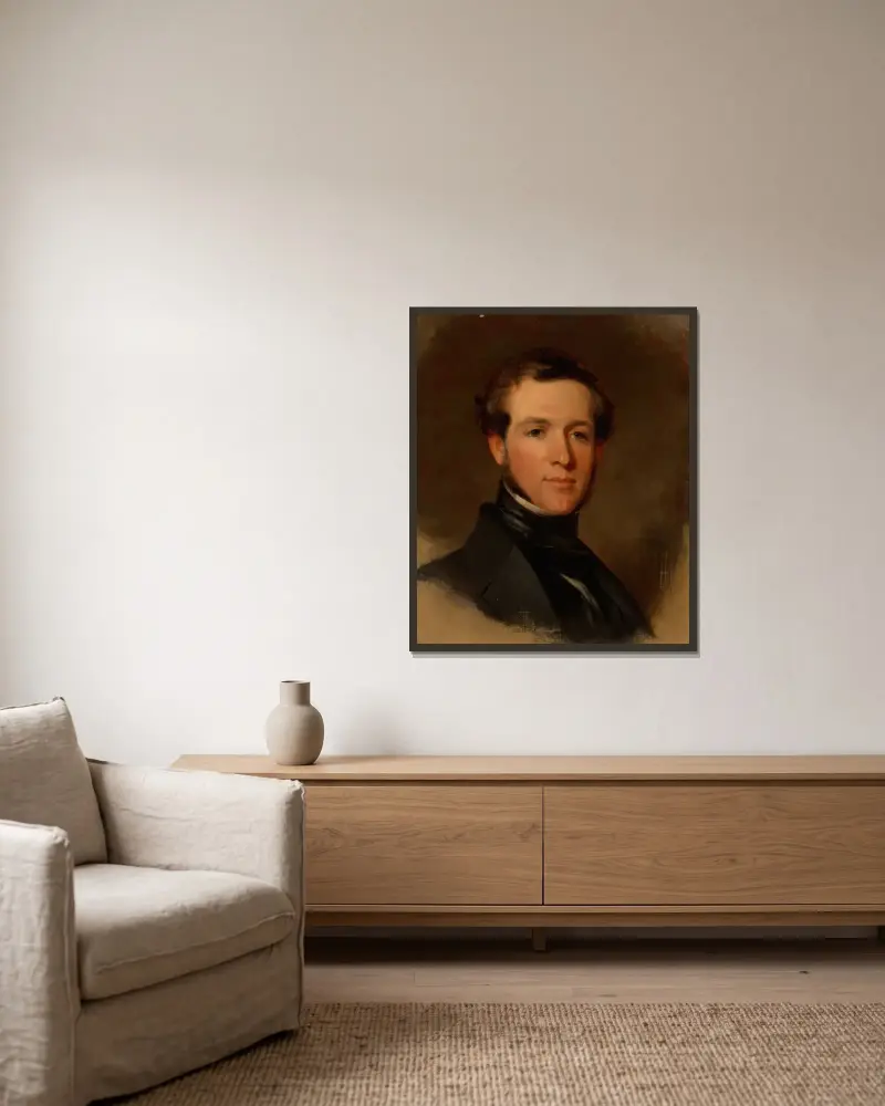 Jacob S. Snider, Jr. av Thomas Sully inramad på en vägg