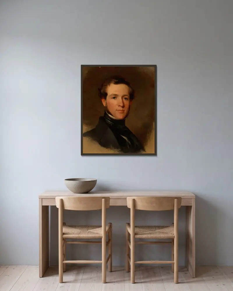 Jacob S. Snider, Jr. av Thomas Sully inramad på en vägg