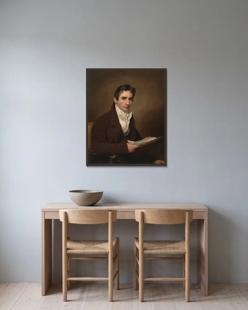 John Sergeant av Thomas Sully inramad på en vägg