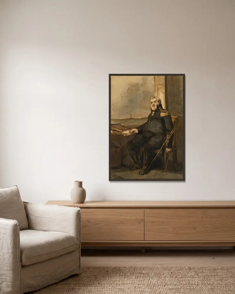 Jonathan F. Williams av Thomas Sully inramad på en vägg