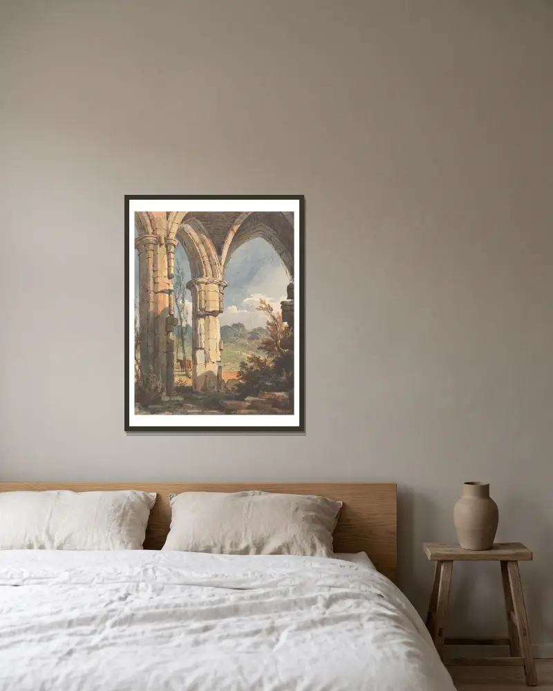 Landschaft durch einen zerstörten Torbogen von Thomas Sully gerahmt an einer Wand