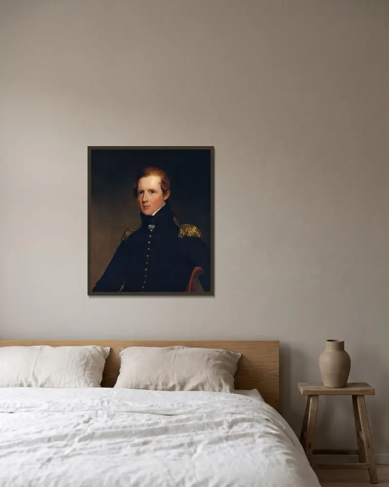 Major John Biddle av Thomas Sully inramad på en vägg