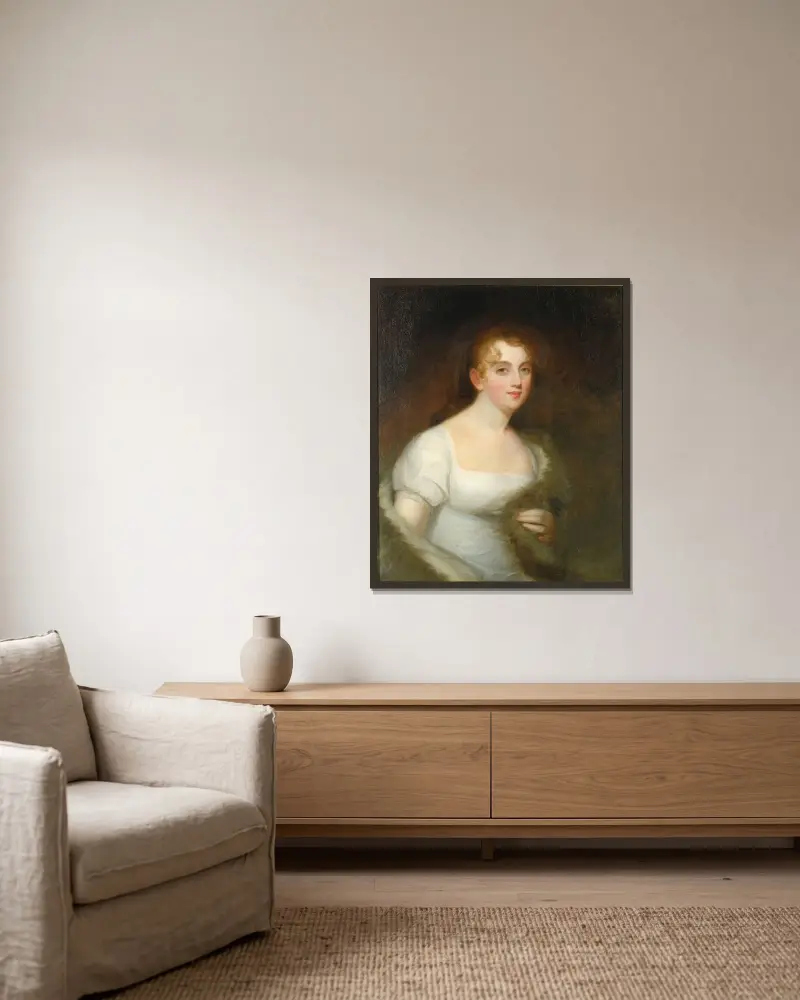 Mary Abigail Willing Coale von Thomas Sully gerahmt an einer Wand