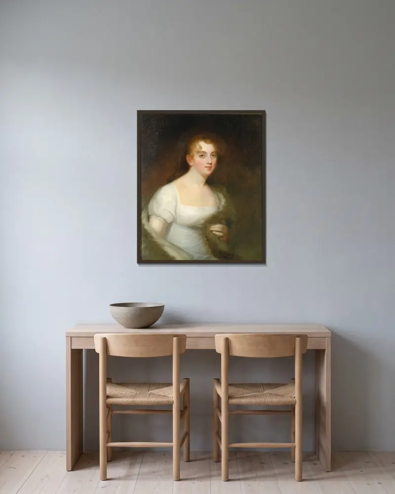 Mary Abigail Willing Coale von Thomas Sully gerahmt an einer Wand