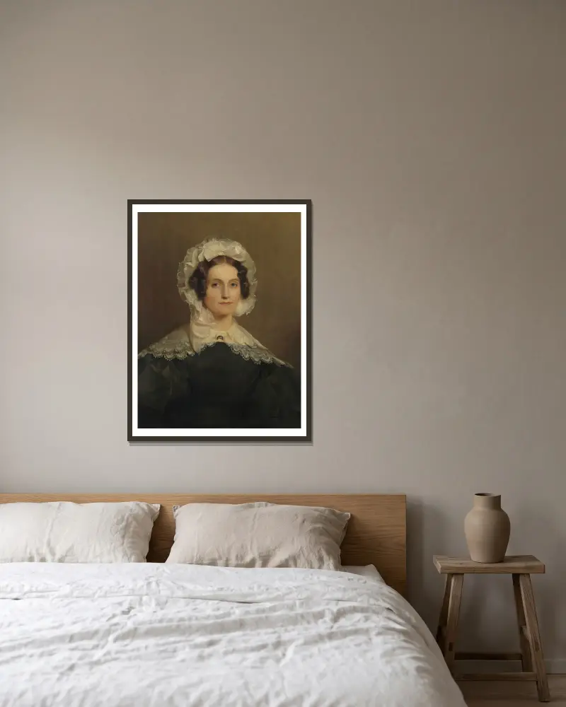 Mary Stout, wife of Richard Stout av Thomas Sully inramad på en vägg
