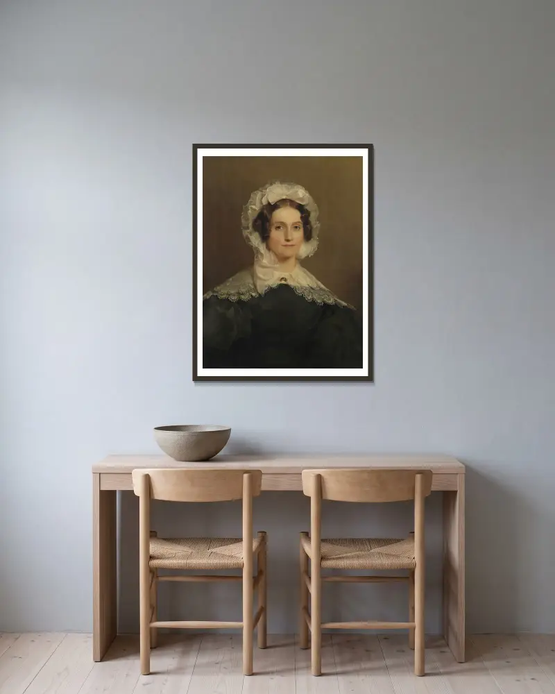 Mary Stout, wife of Richard Stout av Thomas Sully inramad på en vägg