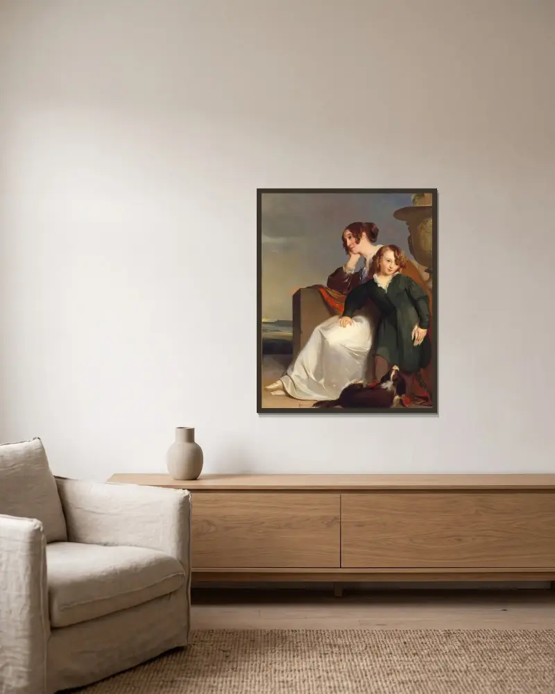 Mor och son av Thomas Sully inramad på en vägg