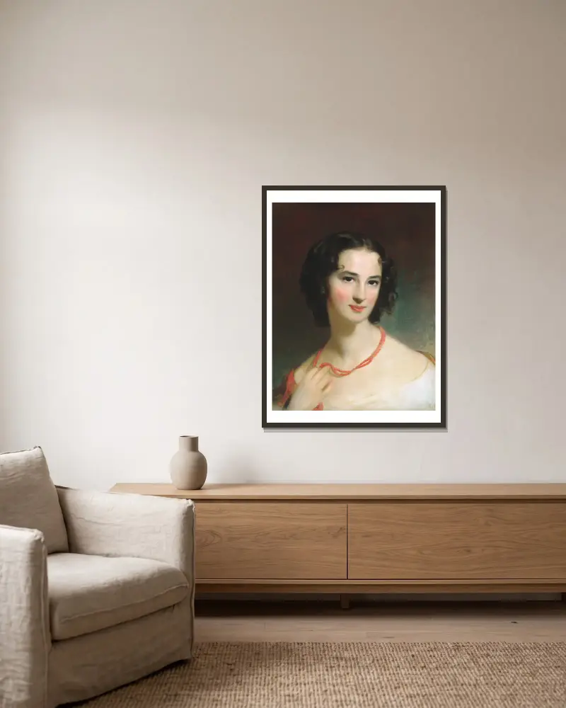 Mrs. James Montgomery, Jr. von Thomas Sully gerahmt an einer Wand