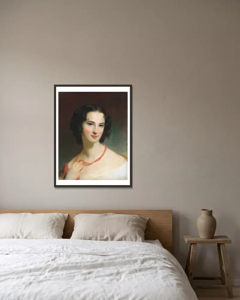 Mrs. James Montgomery, Jr. von Thomas Sully gerahmt an einer Wand