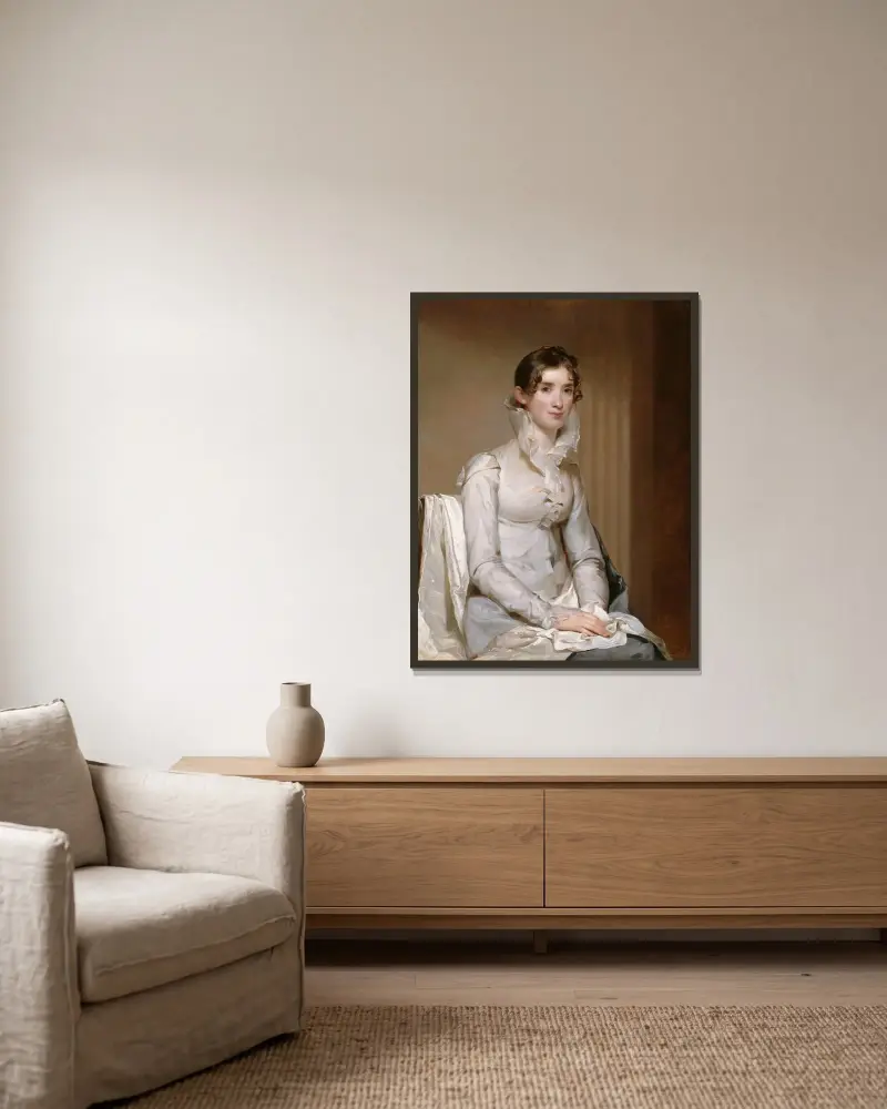 Mrs. Klapp (Anna Milnor) av Thomas Sully inramad på en vägg