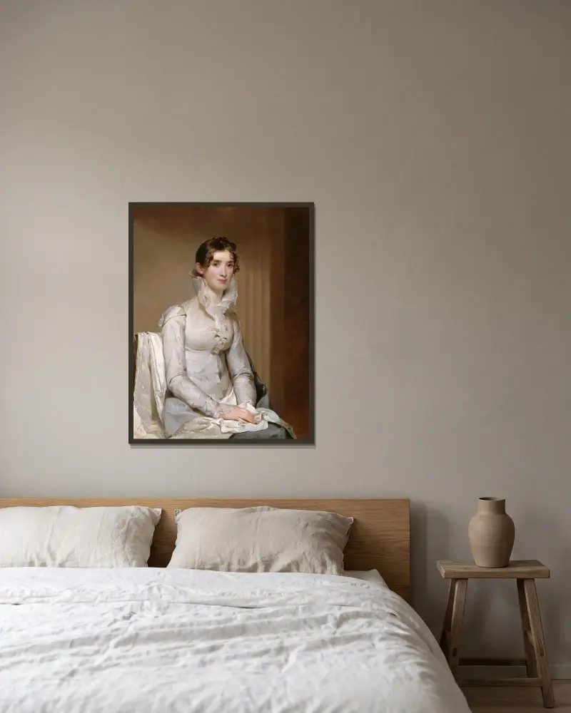 Mrs. Klapp (Anna Milnor) av Thomas Sully inramad på en vägg