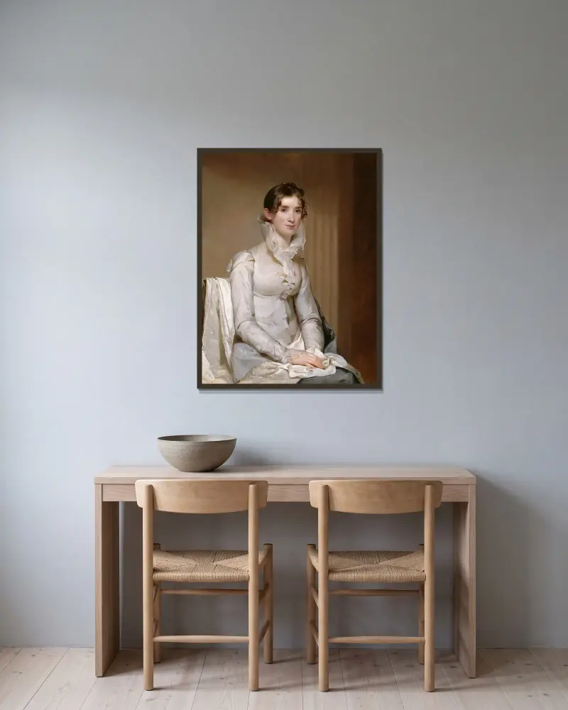 Mrs. Klapp (Anna Milnor) av Thomas Sully inramad på en vägg