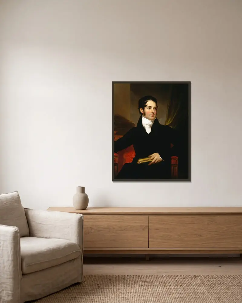Porträtt av James Cornell Biddle (1795–1838) av Thomas Sully inramad på en vägg