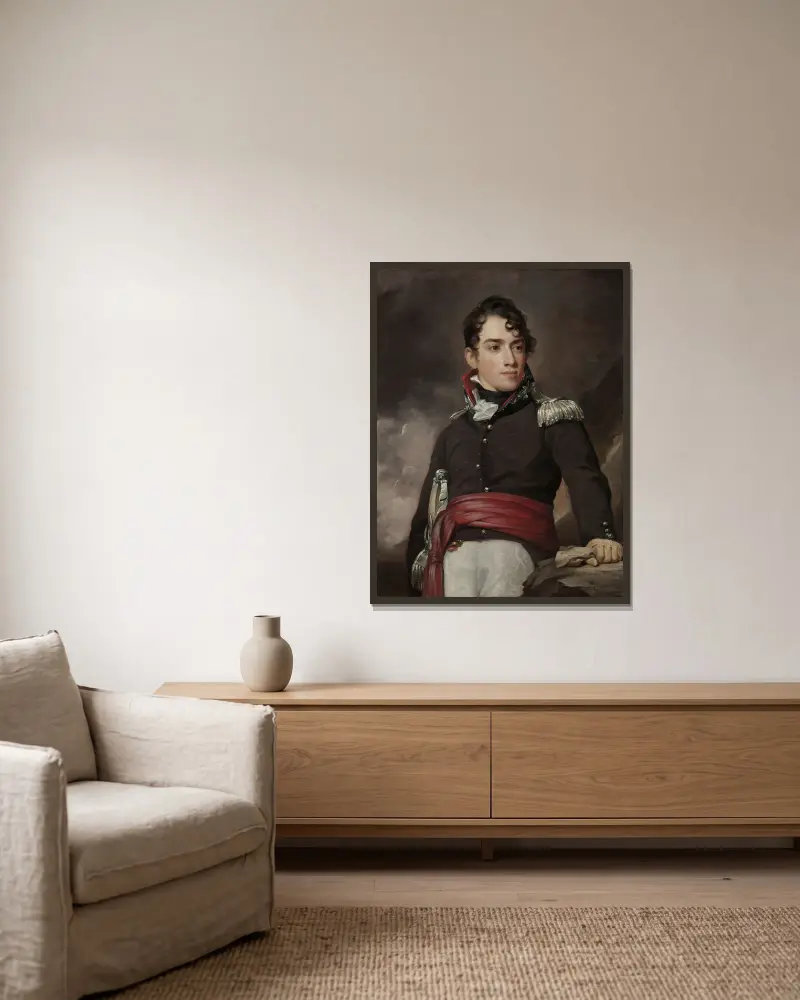 Portrait of Jean Terford David av Thomas Sully inramad på en vägg