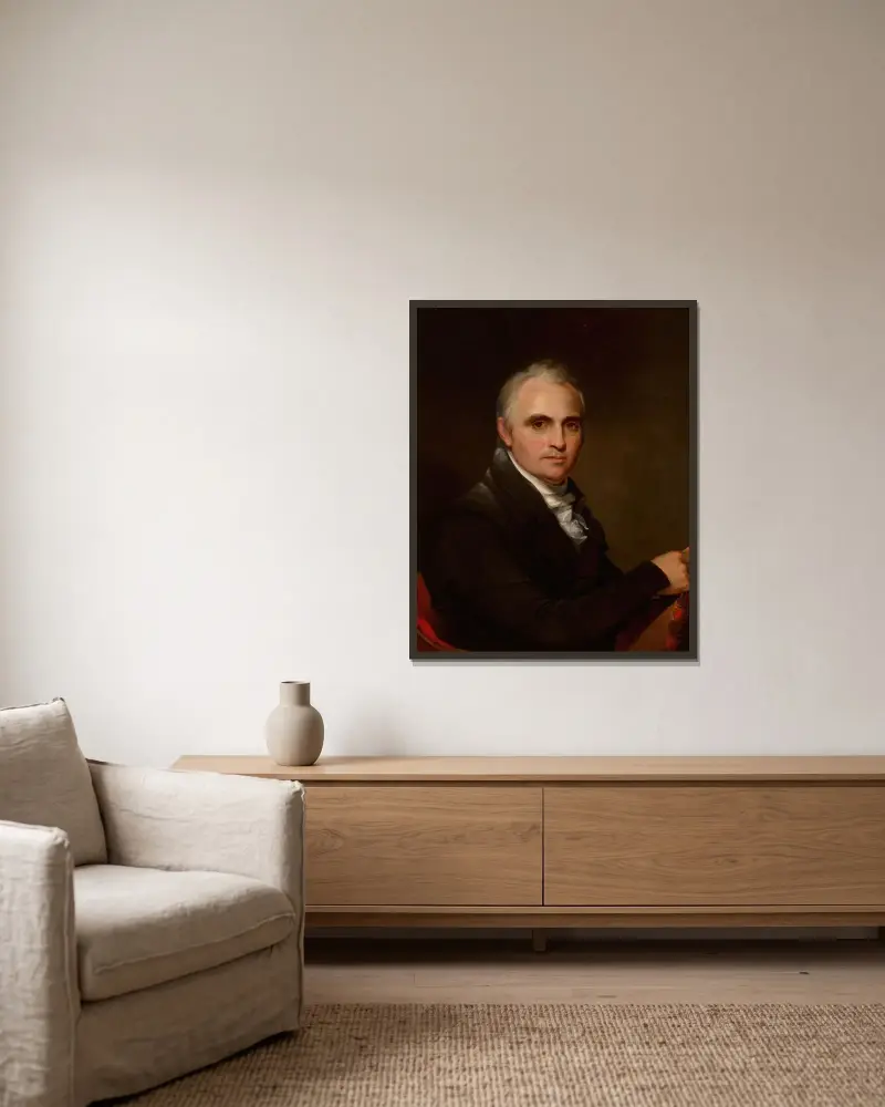 Portrait of Mr. Dwight av Thomas Sully inramad på en vägg