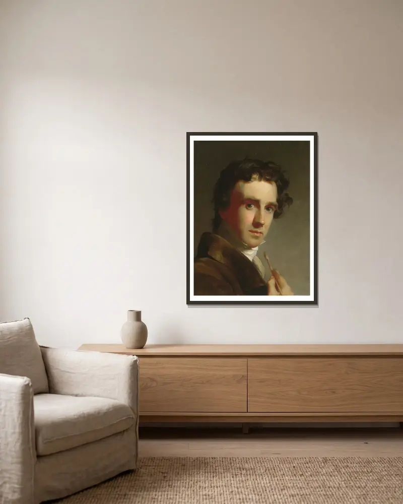 Portrait of the Artist av Thomas Sully inramad på en vägg