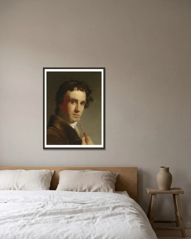 Portrait of the Artist av Thomas Sully inramad på en vägg