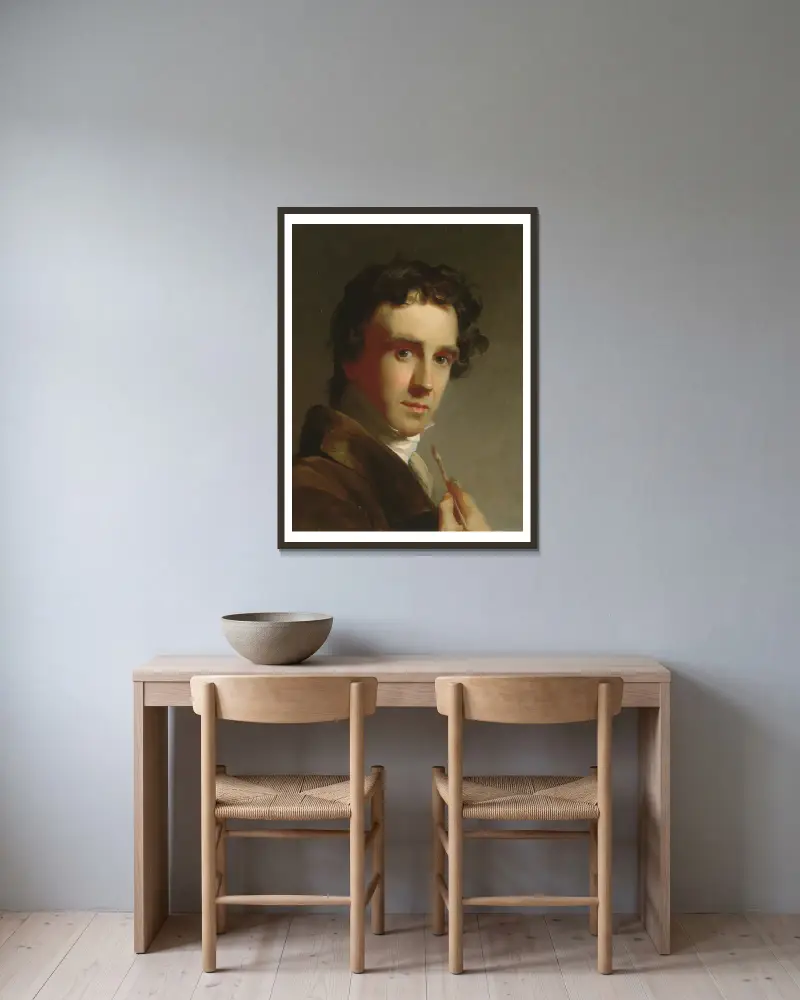 Portrait of the Artist av Thomas Sully inramad på en vägg