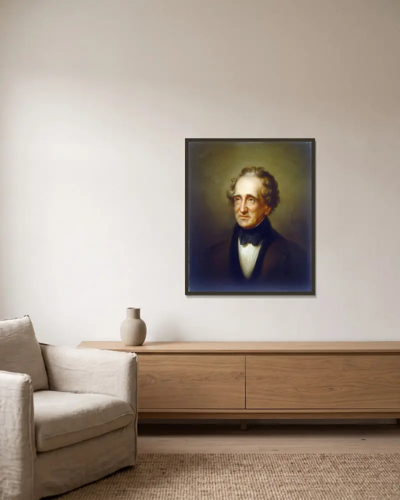 Rembrandt Peale av Thomas Sully inramad på en vägg