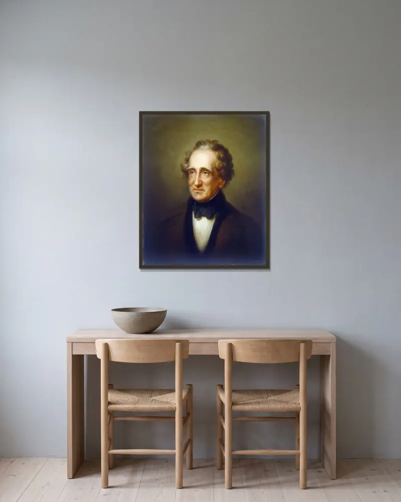 Rembrandt Peale av Thomas Sully inramad på en vägg