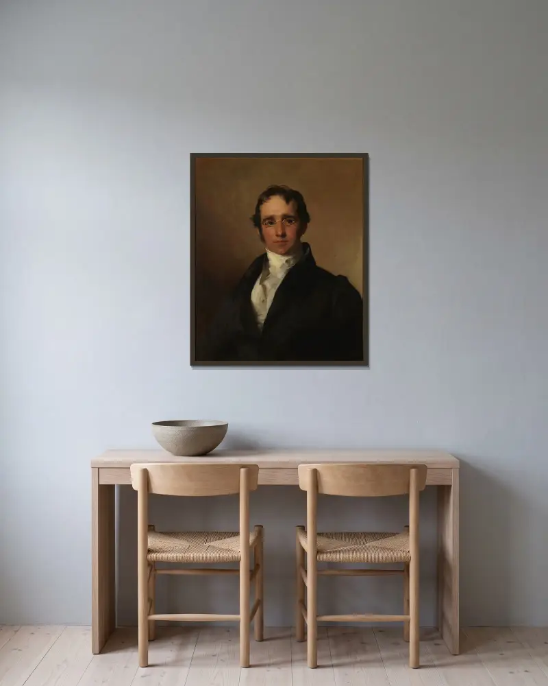 Richard Stout of Allentown, New Jersey av Thomas Sully inramad på en vägg