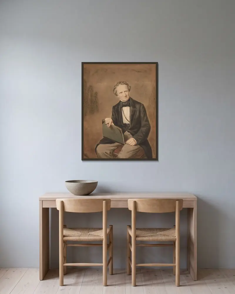 Selbstporträt von Thomas Sully gerahmt an einer Wand