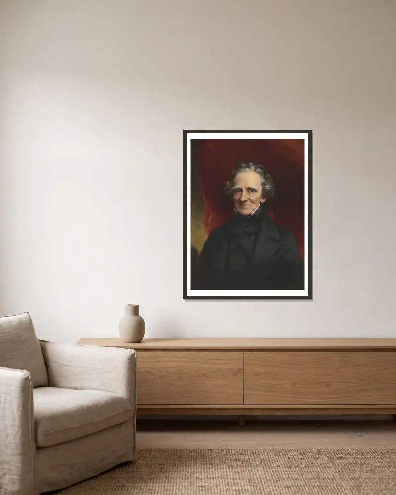 Vlastní podobizna, Thomas Sully v rámu na stěně