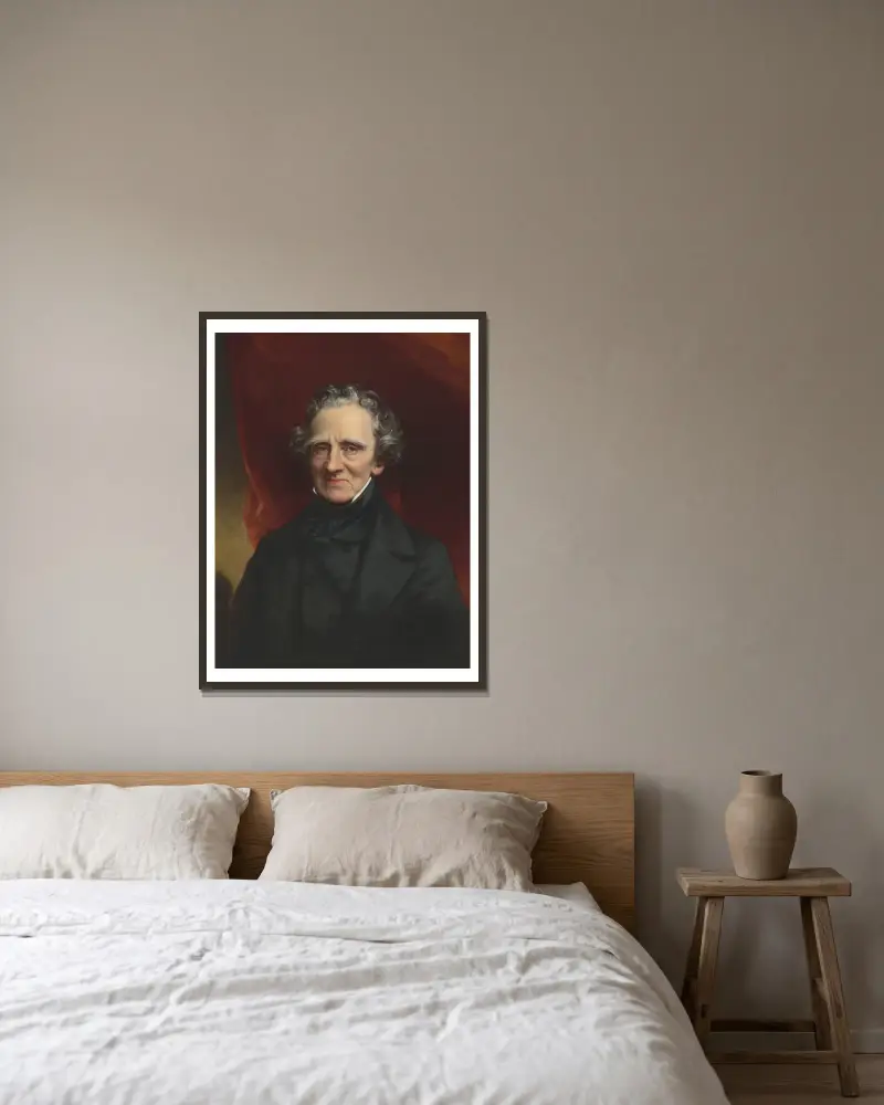 Vlastní podobizna, Thomas Sully v rámu na stěně