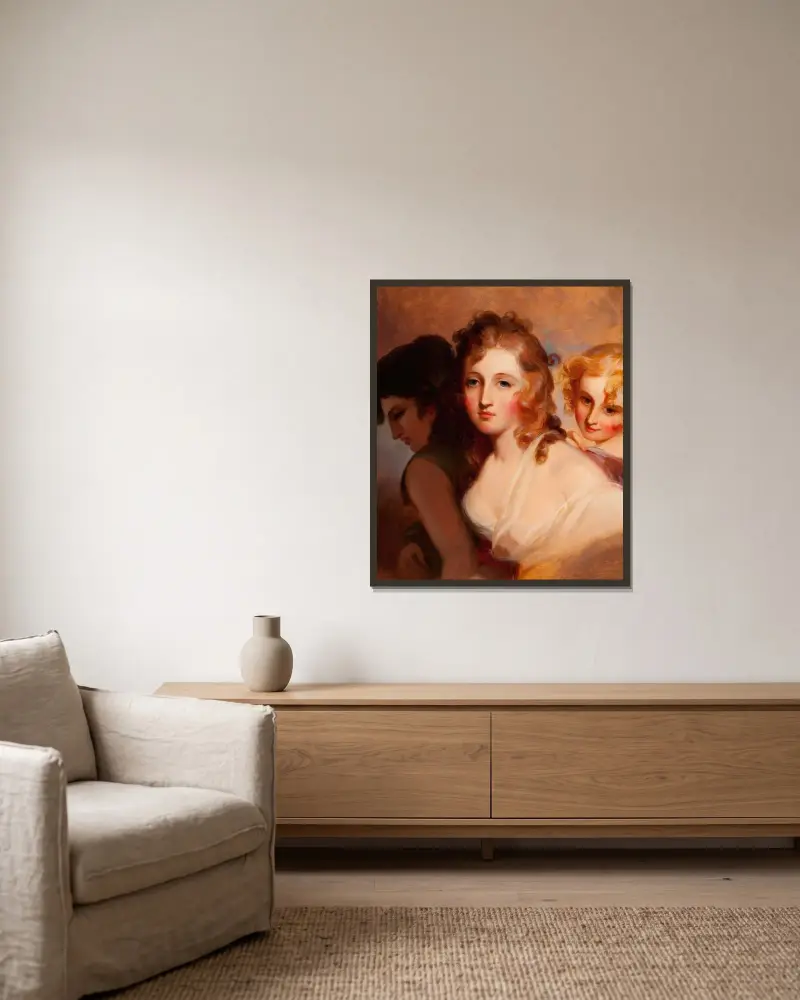 Timmarna av Thomas Sully inramad på en vägg