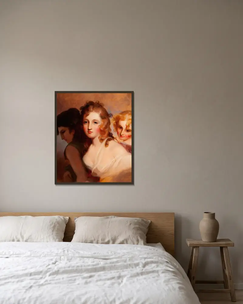 Timmarna av Thomas Sully inramad på en vägg