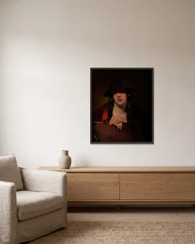 Eleven (Rosalie Kemble Sully) av Thomas Sully inramad på en vägg